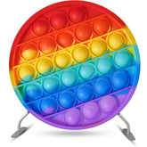 Lofaris Pop It Heart Ice Cream Birthday Round Backdrop